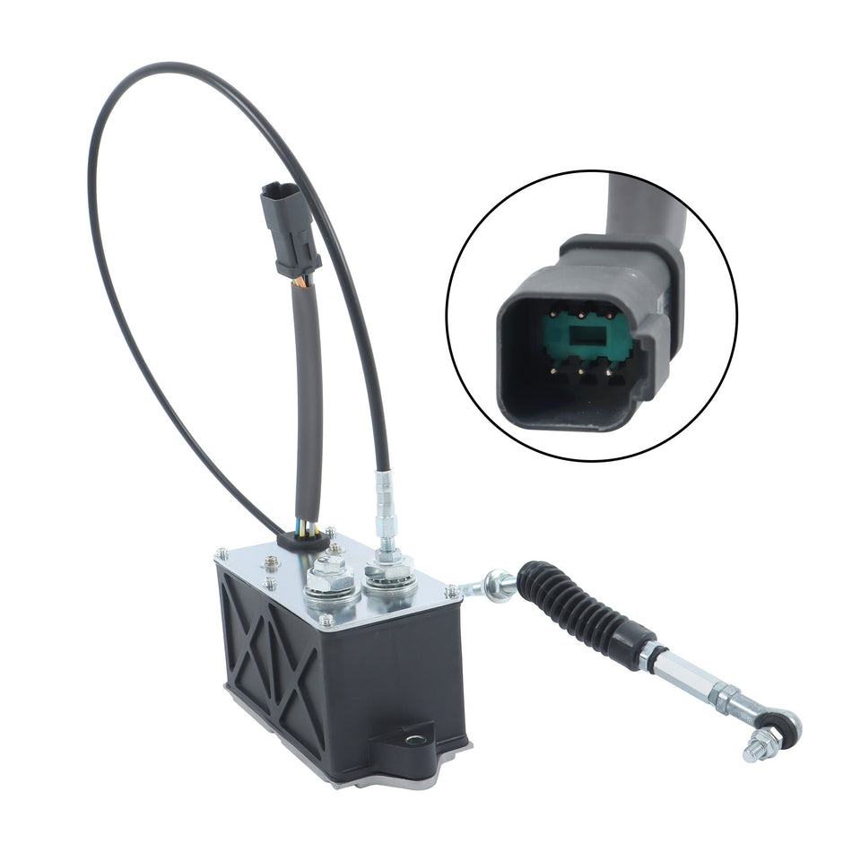 Throttle Motor 247-5235  For Caterpillar CAT Single Throttle Cable 6 Pins Plug