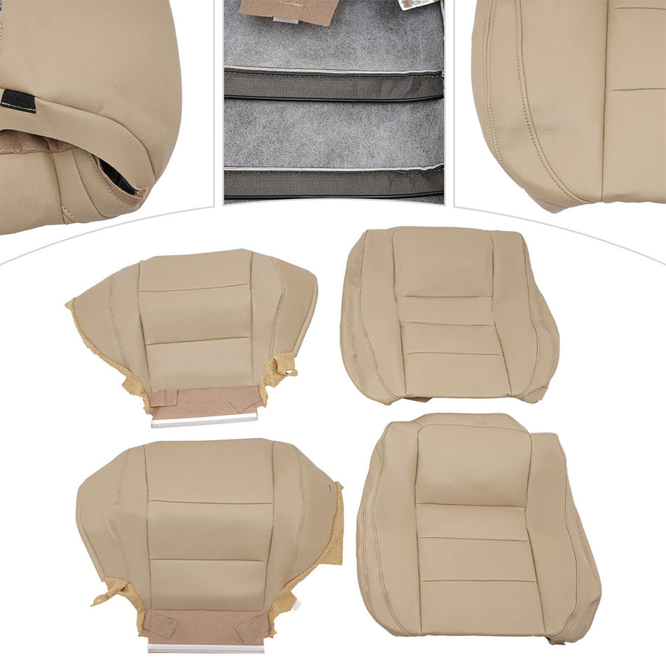 Labwork Front Left Right Seat Cover For Honda Accord 2008-2012 Bottom Top Tan