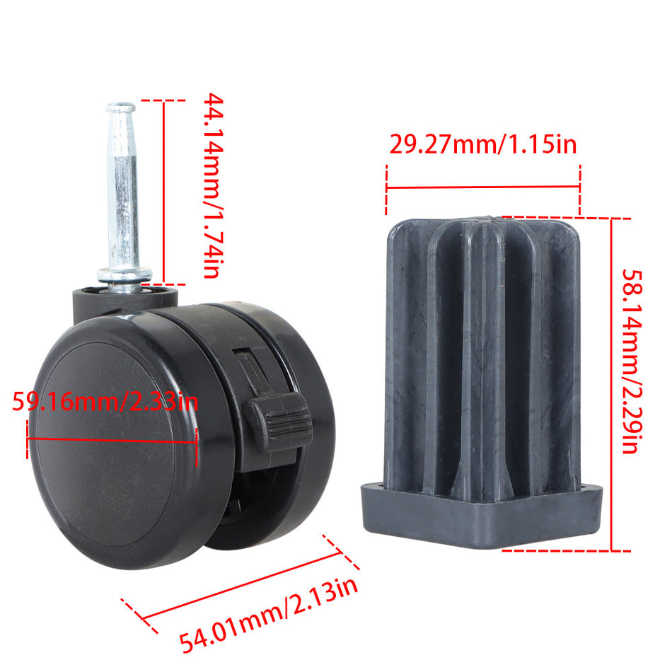 Fit For Genesis Summit Spirit 4 Pack Gas Grills Replacement Caster Wheel Black