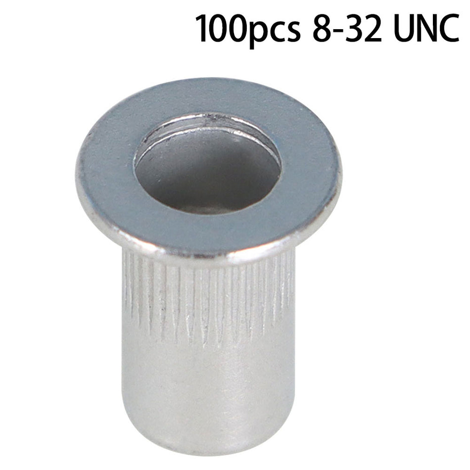 High-Quality Rivet Nut Rivnut Insert Nutsert SAE 8 - 32 Aluminum 100 Pieces