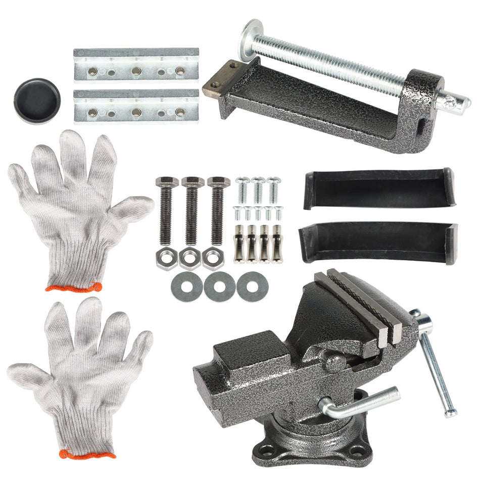 3.3 INCH Universal Rotate 360° Work Bench Vise Black with Quick Adjustment USA