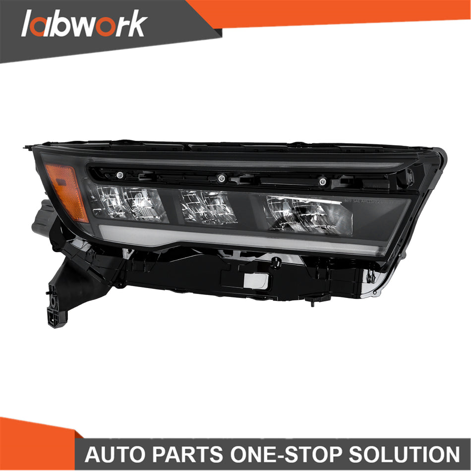 Labwork Full LED Headlight Black Headlamp For 2023-2025 Honda Pilot Right Side