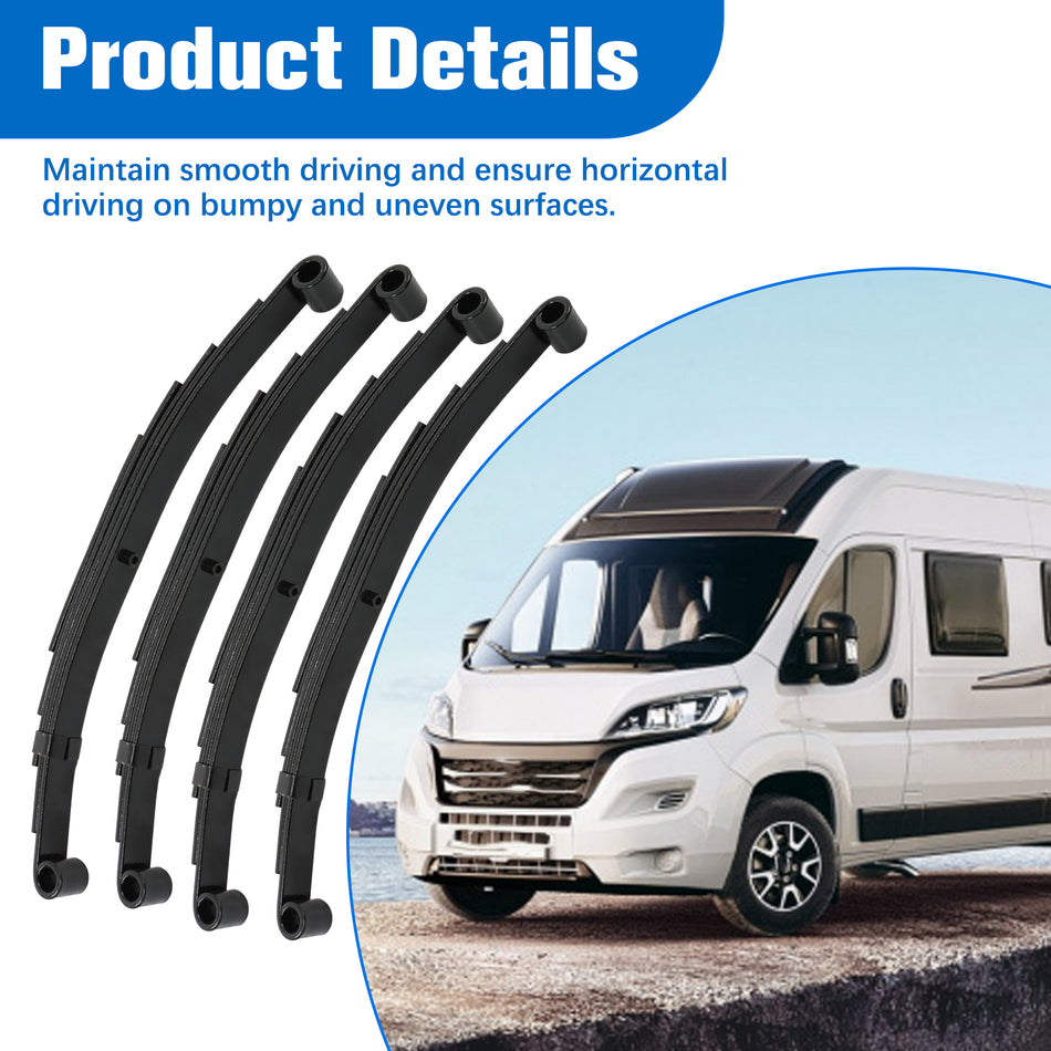 Labwork 4PCS 5 Leaf 3000lb Capacity Double Eye Spring 25-1/4" Length 1.75" Width