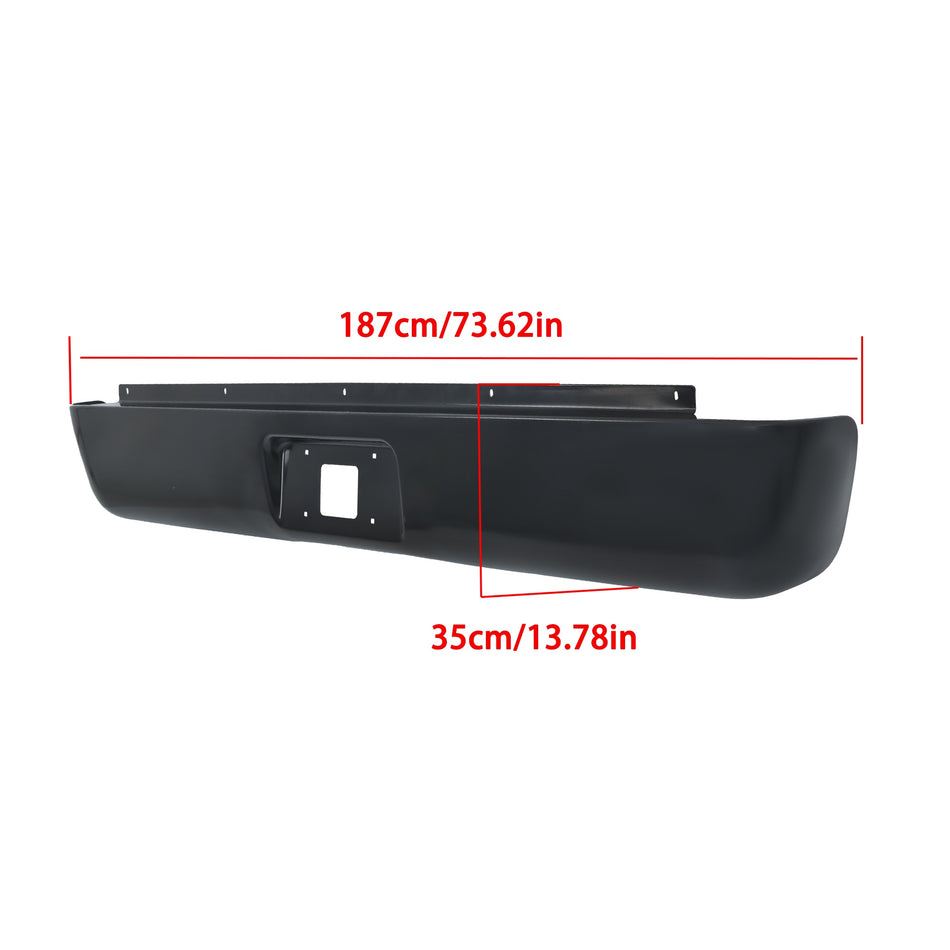 Labwork Rear Bumper For 2007-2013 Silverado 1500 Fleetside W/LED License Lamp