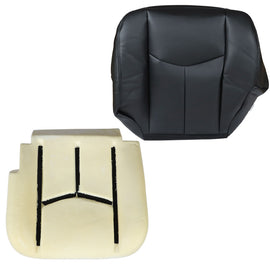 Labwork Driver Bottom Seat Cover&Foam Cushion For 03 04-2006 Chevy Silverado Blk