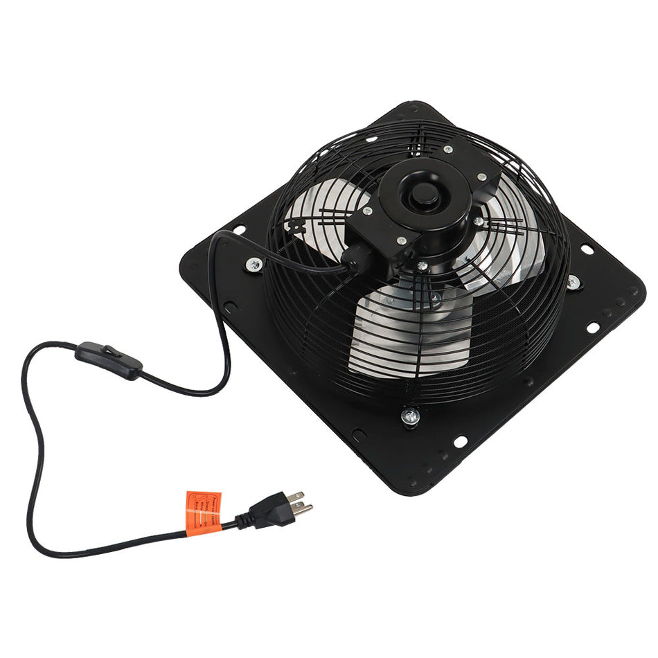 New 10" Exhaust Fan With Louvers Perfect For Attics Or Sheds Blower Wall Mount
