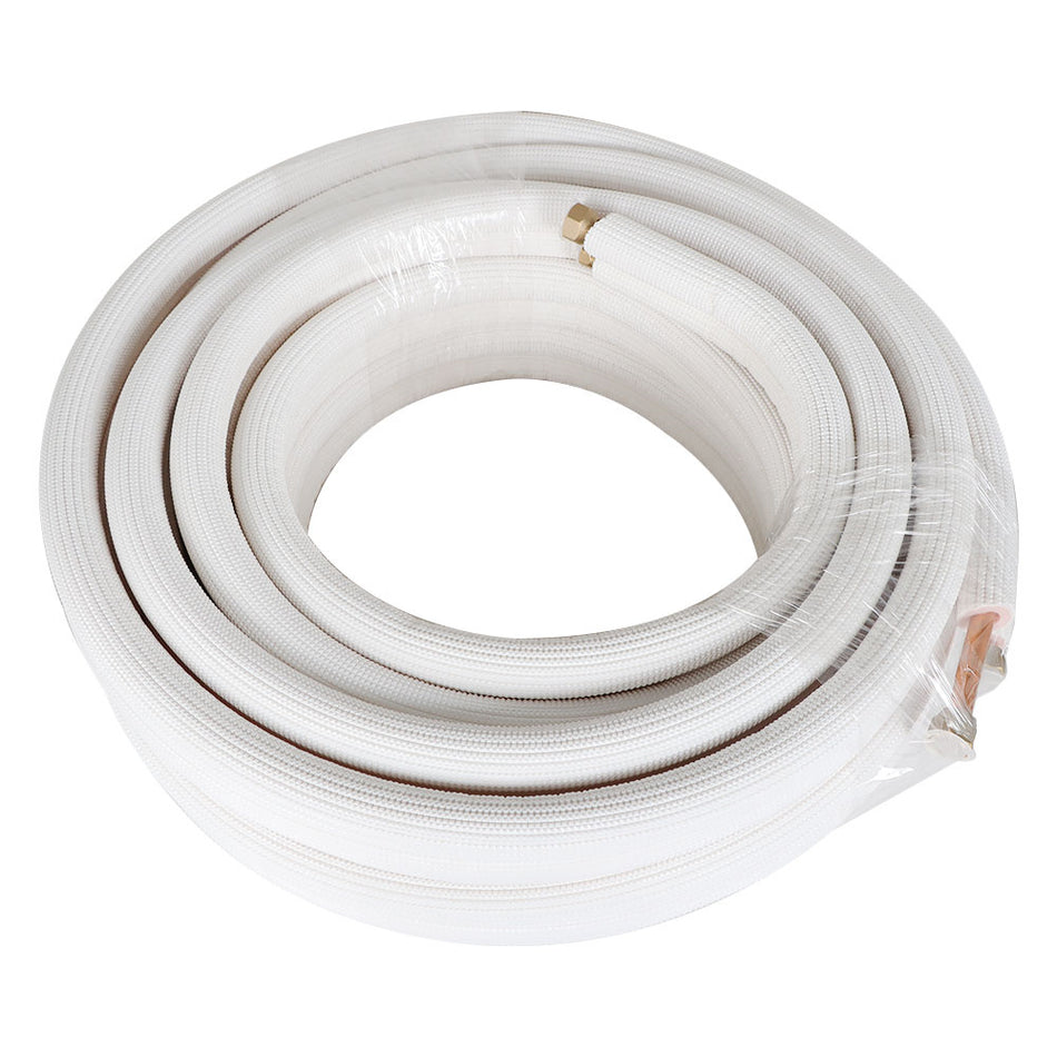 50 Feet White Install Kit Fit For Mini Split Heat Pump Systems 1/4" - 1/2" Dia.
