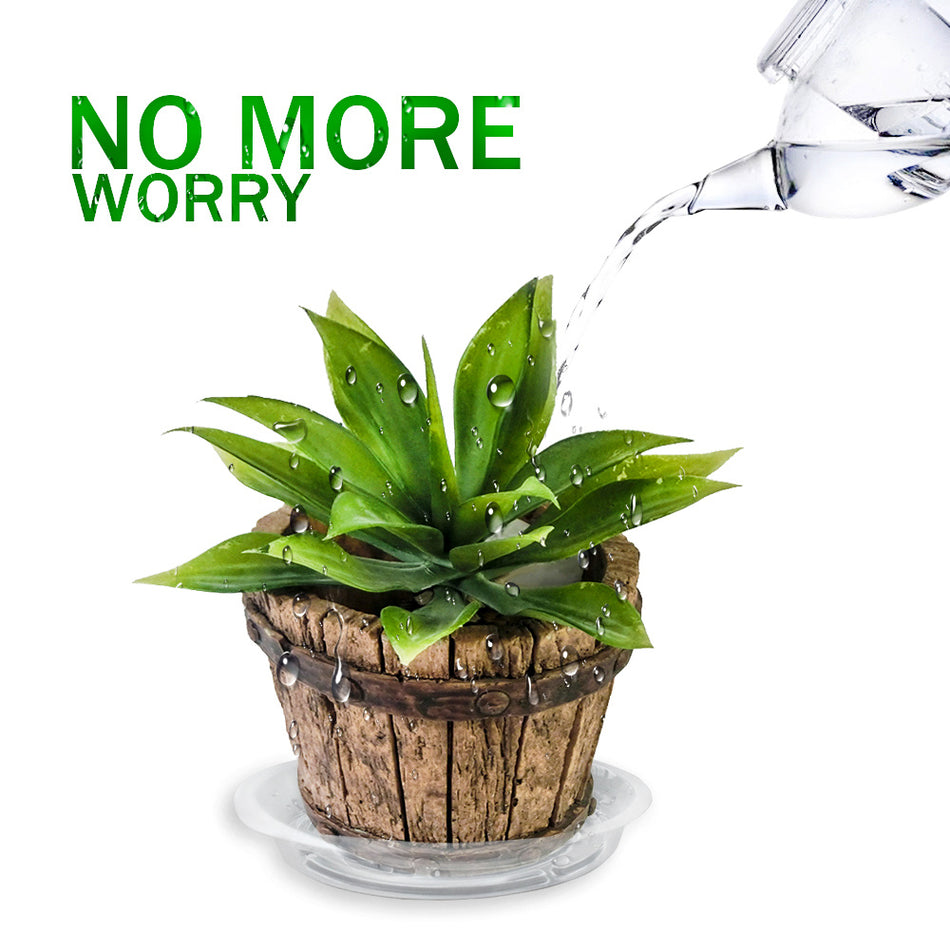 10Pcs 8 Inch Thick New Clear Plastic Sturdy Planting Flower Saucer Drip Trays