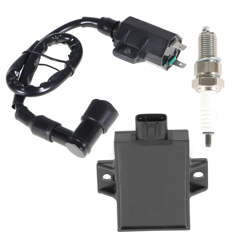 For Kawasaki Bayou 220 KLF220A Bayou 250 KLF250A Ignition Coil Spark Plug CDI US