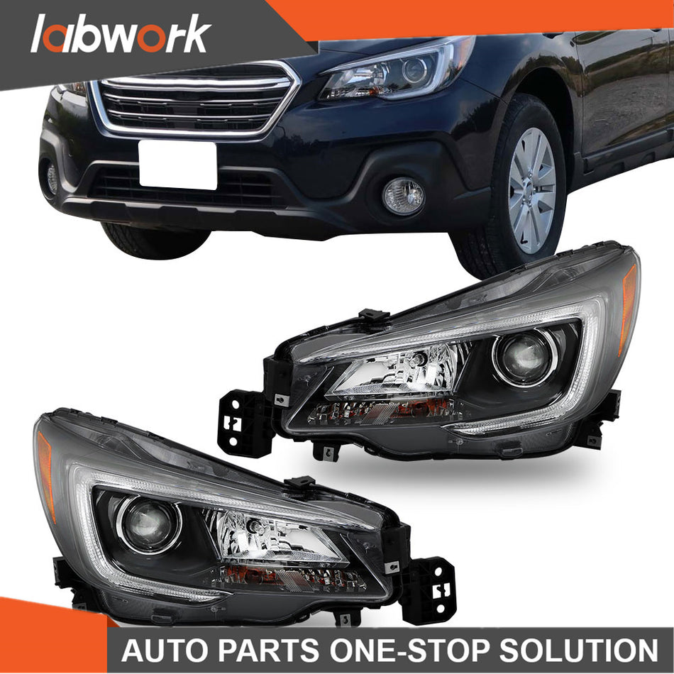 Labwork Headlight For 2018-19 Subaru Outback/Legacy Halogen Left+Right Side