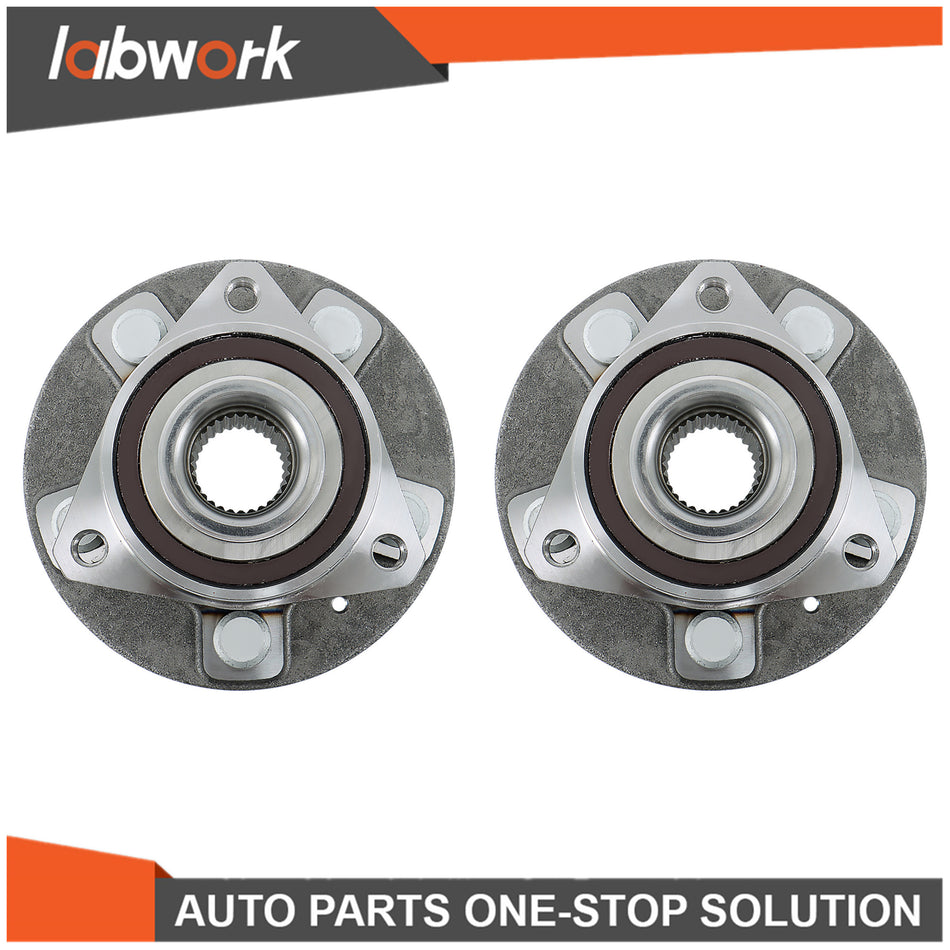 Labwork Set of 2 Front/Rear Wheel Bearing & Hub Assembly 08-19 For Cadillac CTS