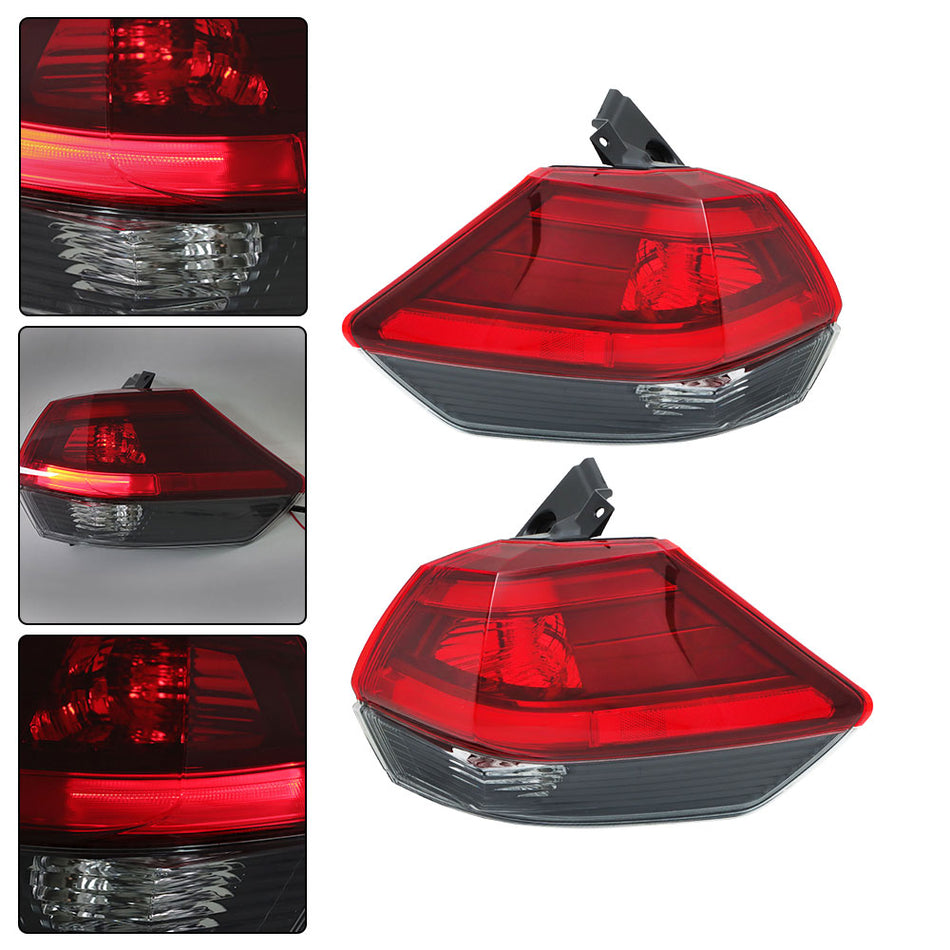 Labwork Left+Right Side Tail Lights For 2017-2019 Nissan Rogue Outer Rear Lamp