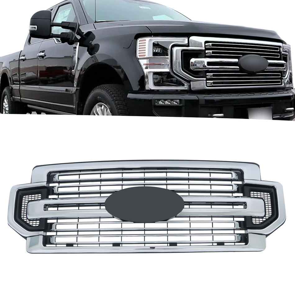 Labwork Chrome Front Grille For 2020-21 22 Ford F250 F350 LIMITED LC3Z-8200-FA