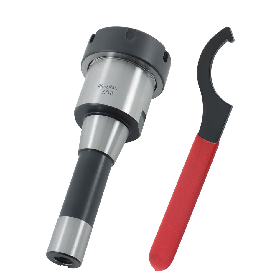 ER40 Collet Chuck 7/16" R8 Shank Industrial Milling Tool Holder High Precision