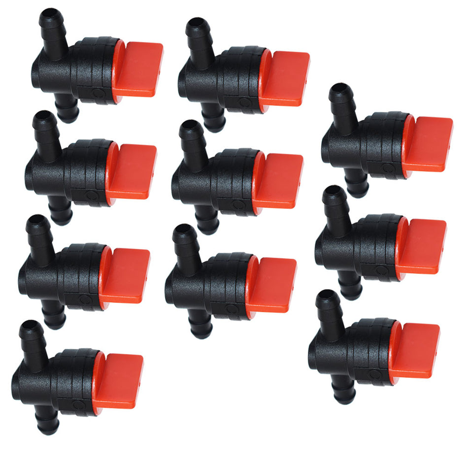 10Pcs 1/4" Straight In-Line Gas Fuel Shut-off / Cut-off Valves Petcock 494768