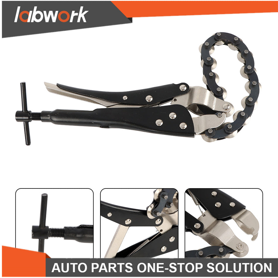 Labwork Exhaust Cutting Tool Tube Chain Tail Pipe Cutter Plier 19mm - 78mm