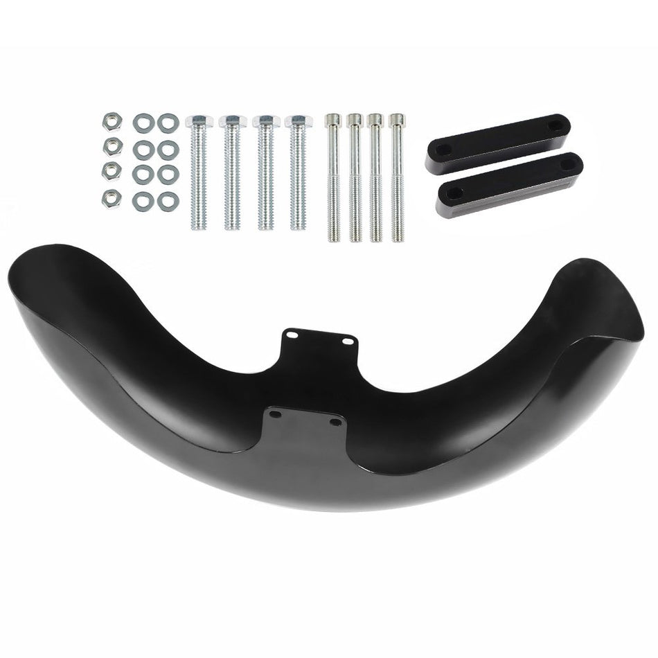 NEW For Touring Road King Glide 23" Wheel Wrap Front Fender Steel Vivid Black