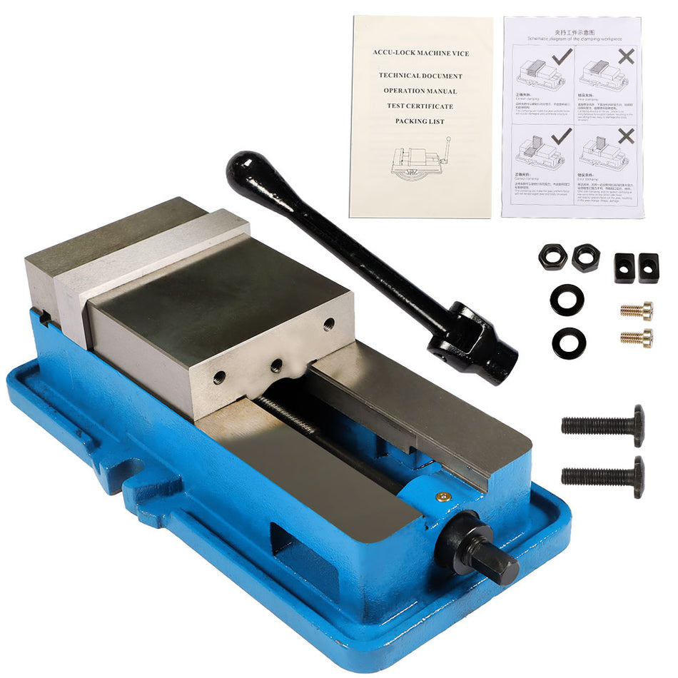 5" Lockdown CNC Milling Machine Bench Vise Clamping Vice Precision Without Base