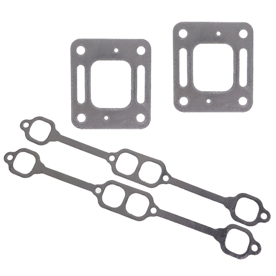 New Exhaust Gasket Manifold For Mercruiser 5.0 5.7 350 Mag Riser Block v8 Elbow