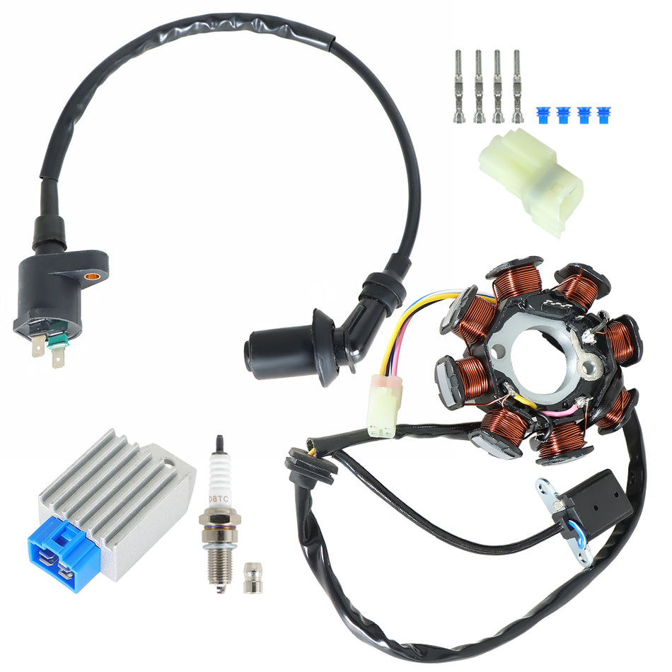 ATV Ignition Coil Spark Plug Regulator Stator For Polaris Outlaw 90/50 2008-2014