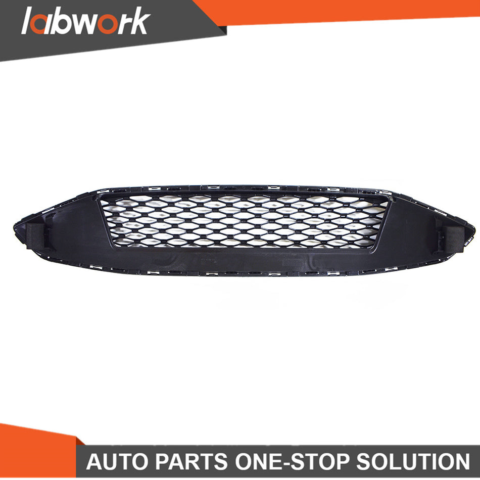 Labwork Front Grille For 2017-2018 Ford Fusion Honeycomb Trim Gloss Black
