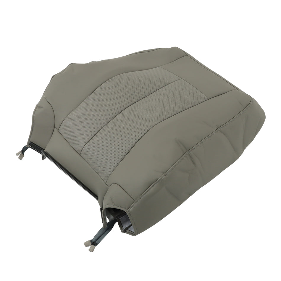 Labwork Driver Top+Bottom Seat Covers For 2007-2015 Ford Expedition Gray Leather