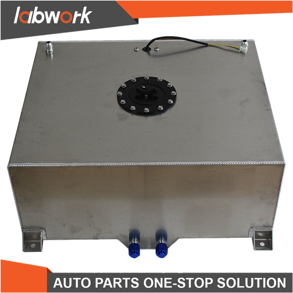 Labwork 20 Gallon 80L Silver Polished Race Drift Fuel Cell Tank Level Sender