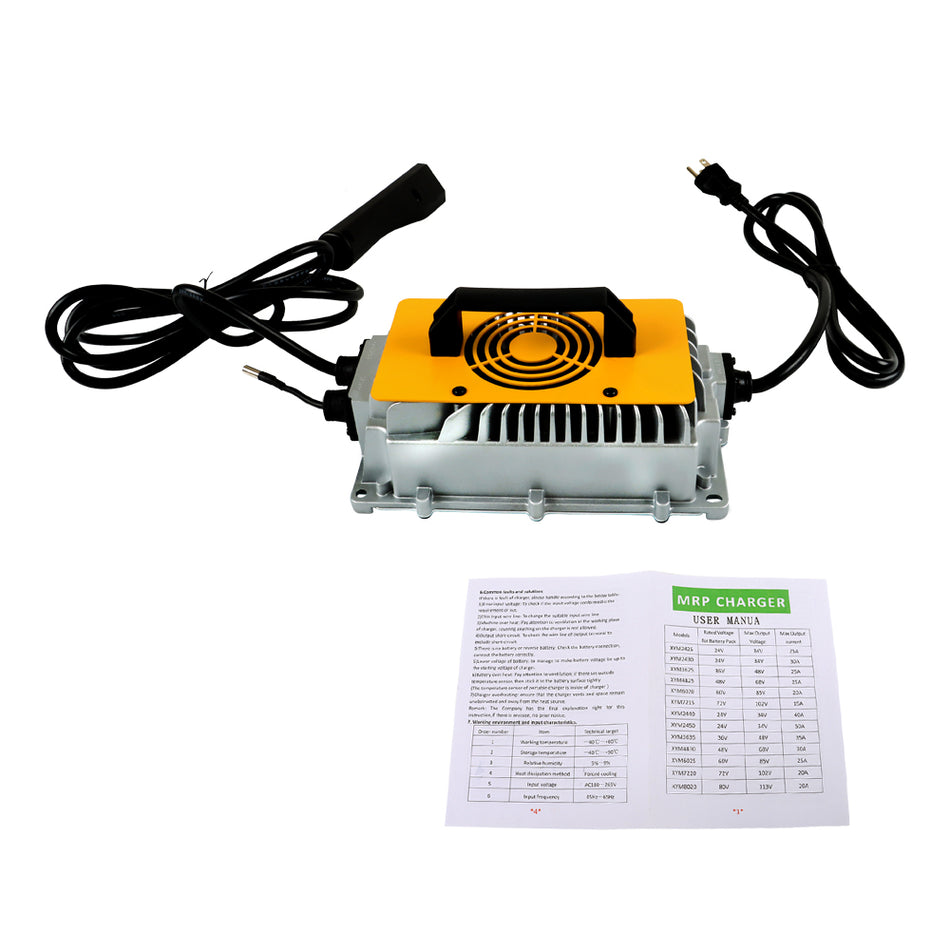 Golf Carts 48V 18A Battery Charger For E-Z-Go RXV Models W/ Triangular Plug IP67