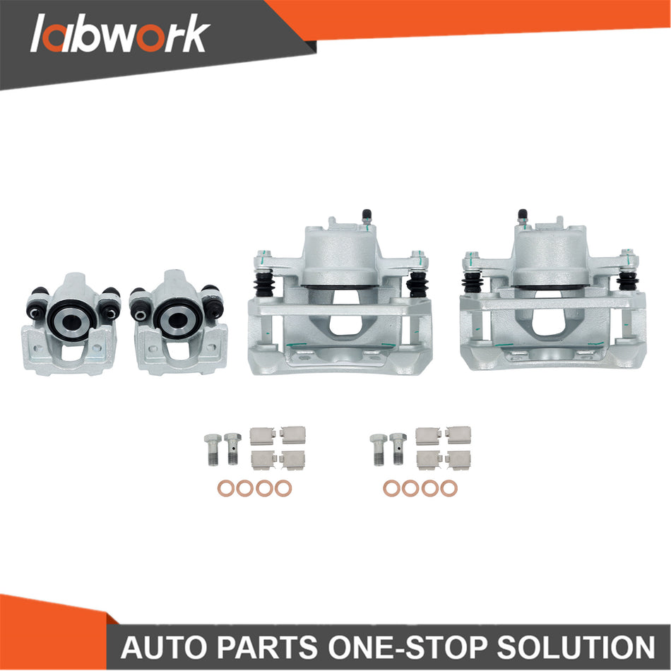 Labwork Set of 4 Brake Calipers For Jeep Liberty 2003 2004 2005-07 Front & Rear