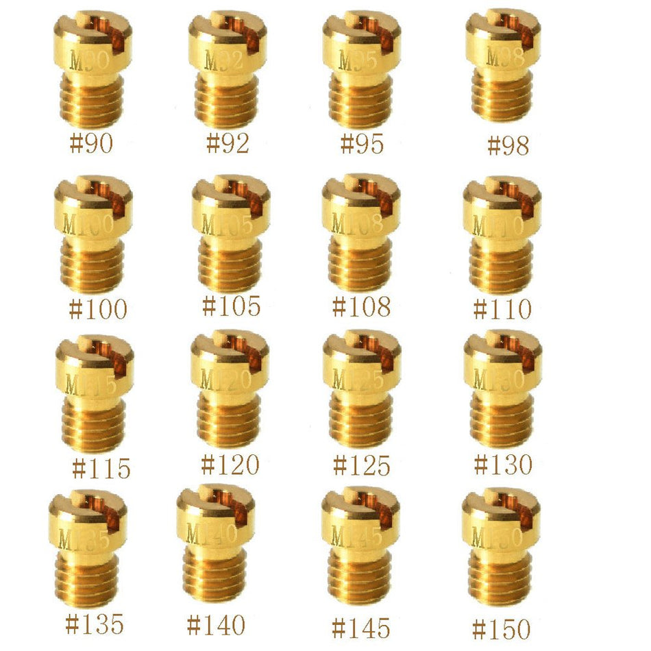 16pcs Carburetor Main Jet Replacement for OKO CVK 90 92 95 98 100 105 108 110 115 120 125 130 135 140 145 150