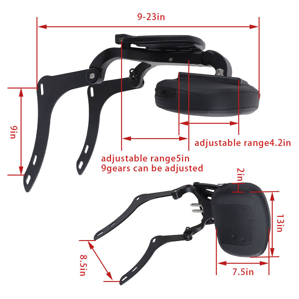 Backrest Sissy bar Multi-Purpose For 2017-2024 Honda Rebel 300 CMX 300 Rebel 500