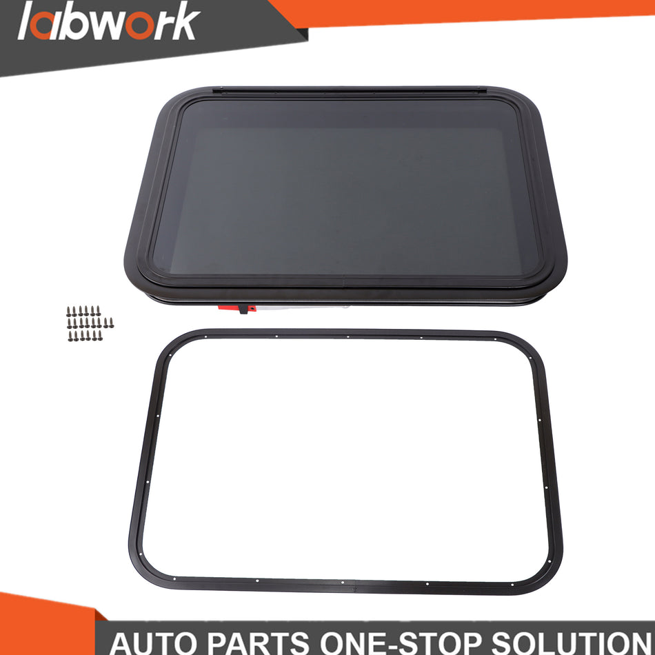 Labwork RV Exit Window 30"W x 22"H with detachable screen and mounting frame