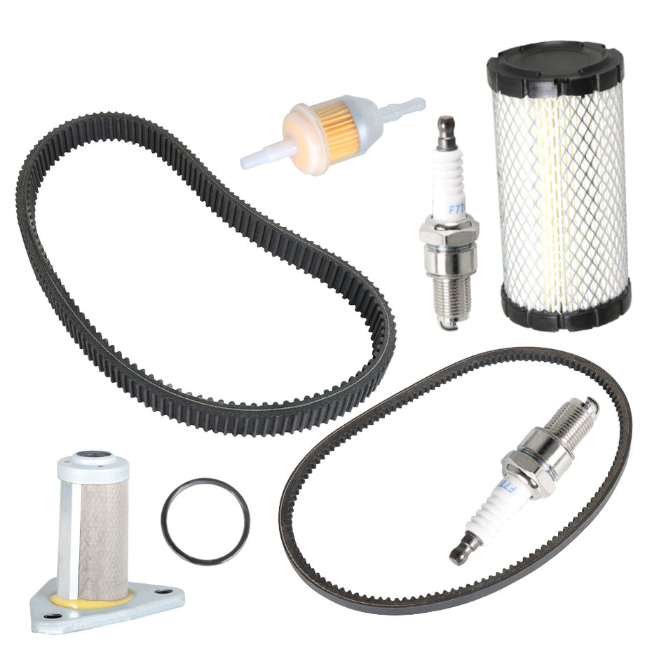 For EZGO TXT/ST 295 Golf Cart Tune Up Kit (96+) w/ Oil Filter Drive/Starter Belt