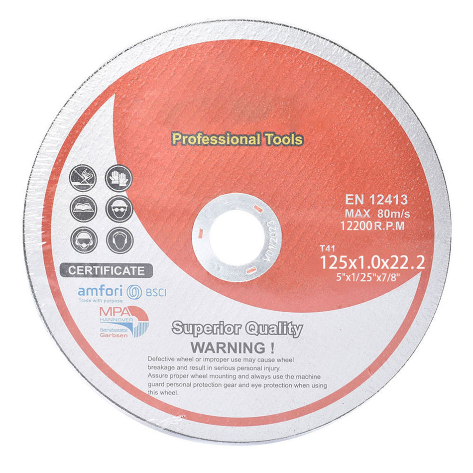 25Pcs 5"x.040"x7/8" Cut-off Wheel - Cutting Discs For Metal & Stainless Steel