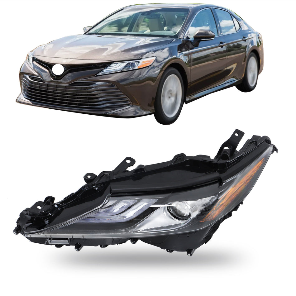 Labwork Left Side Headlight For 2021 2022 Toyota Camry XSE XLE Full LED Black