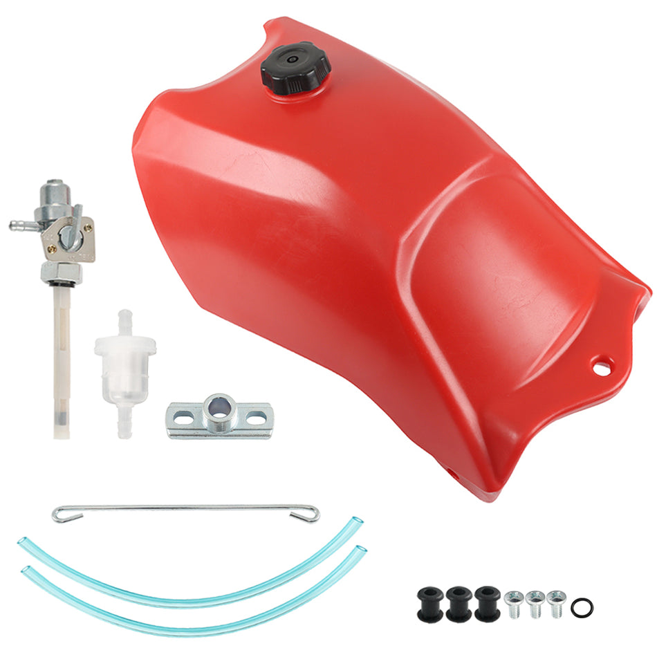 Plastic Fuel Tank w/ Cap & Fuel Petcock For Honda FourTrax 300 TRX300 1988-1992