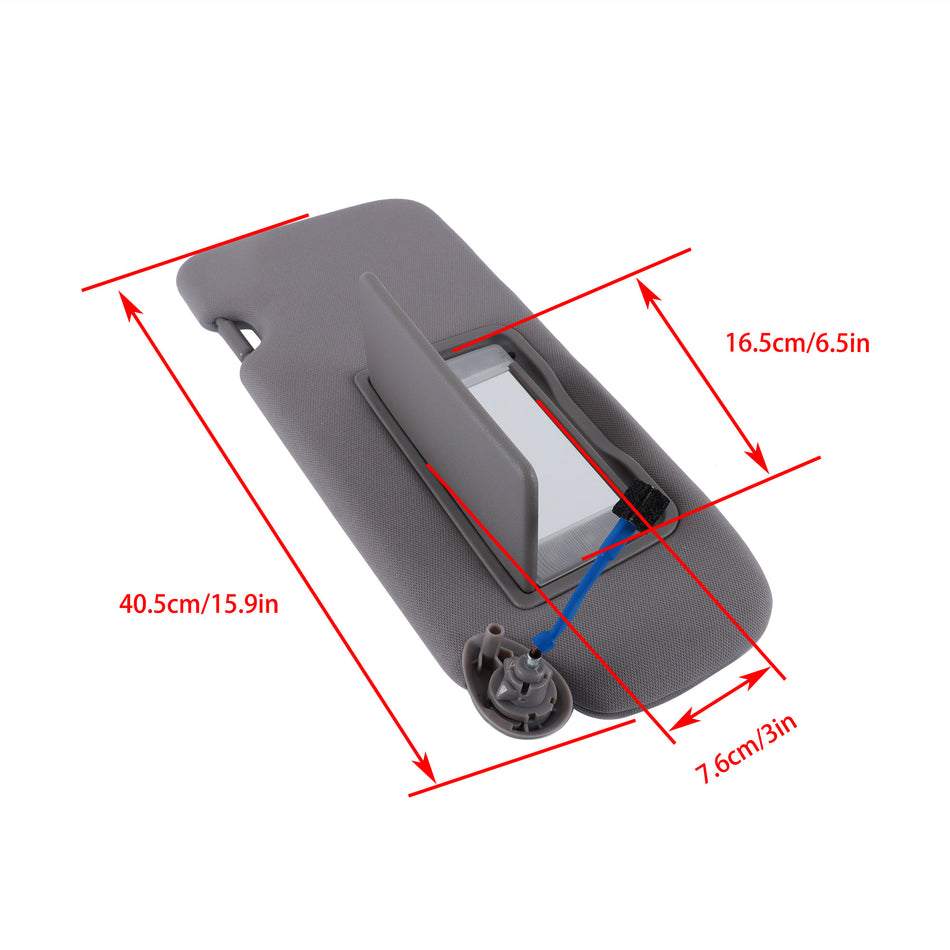 Labwork Sun Visor Left Driver Side W/Mirror Light Gray For 2017-2022 Honda CR-V