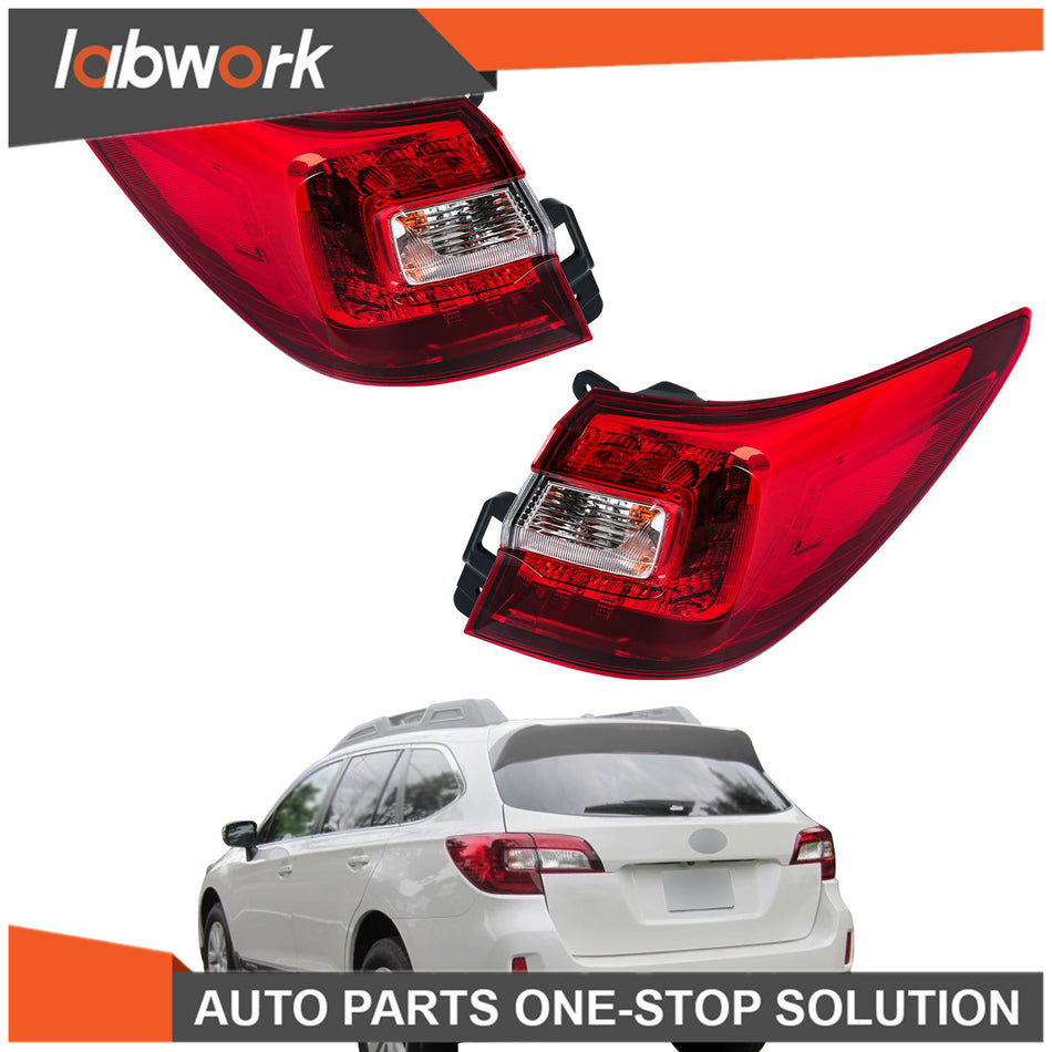 Labwork Passenger+Driver Tail Light Lamp For 2015-2019 Subaru Outback Rear Outer