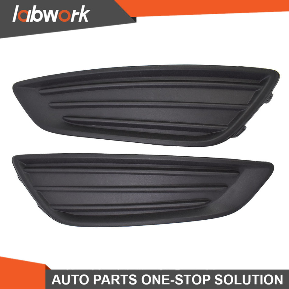 Labwork Fog Light Lamp Covers For 2015-2018 Ford Focus Driver & Passenger Side