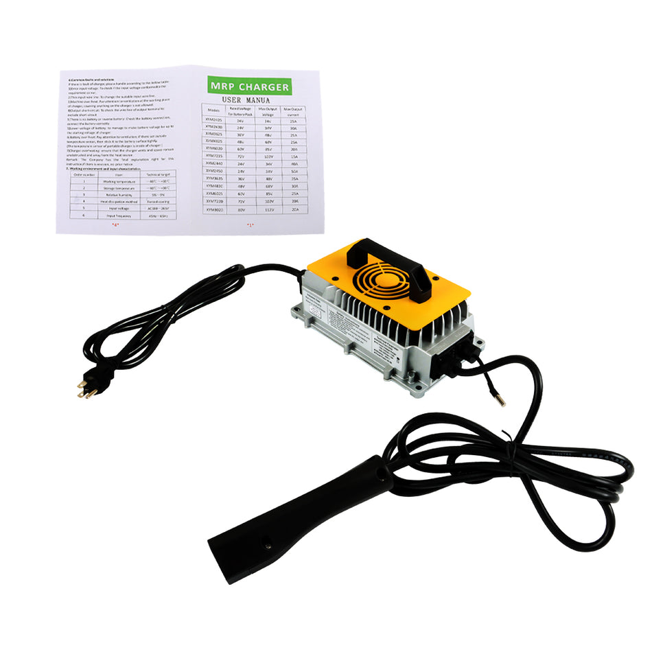 Golf Carts 48V 18A Battery Charger For E-Z-Go RXV Models W/ Triangular Plug IP67