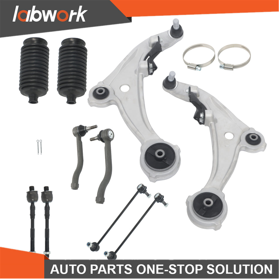 Labwork 12Pc Suspension Kit Lower Front Control Arm For NISSAN ALTIMA 2007-2013
