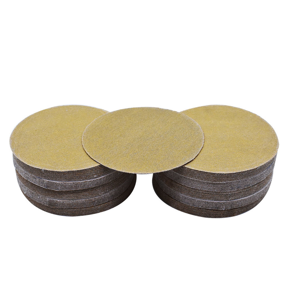 100 Pack 5" 240 Grit Hook Loop Pads Sanding Discs NO-Hole Sand Paper
