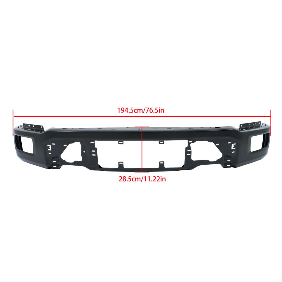 Labwork Front Bumper Face Bar Black W/o Sensor Holes For Ford F-150 2024-2025