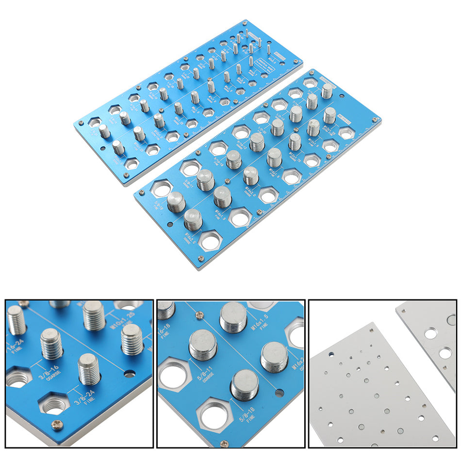 Nut and Bolt Thread Checker Bolt Size and Thread Gauge (21 Inch and 17 Metric)