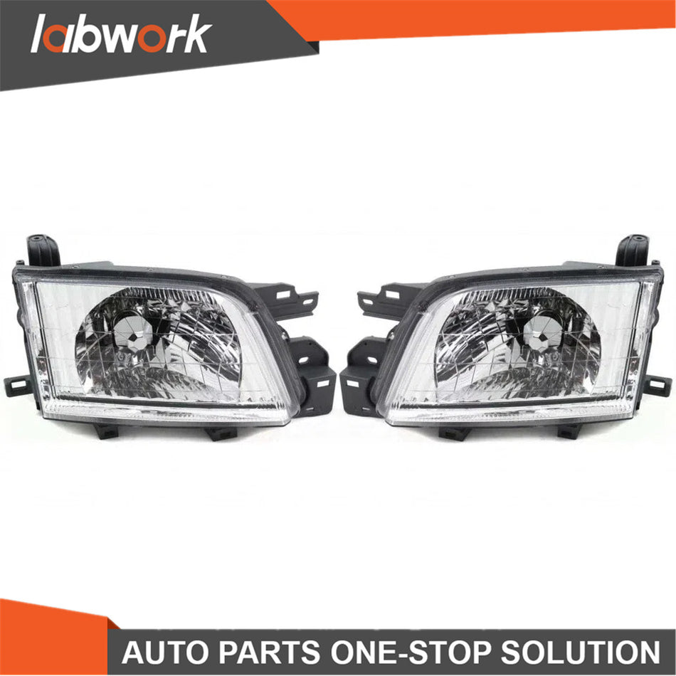Labwork Headlight Assy For 2001-2002 Subaru Forester Halogen Chrome Left+Right