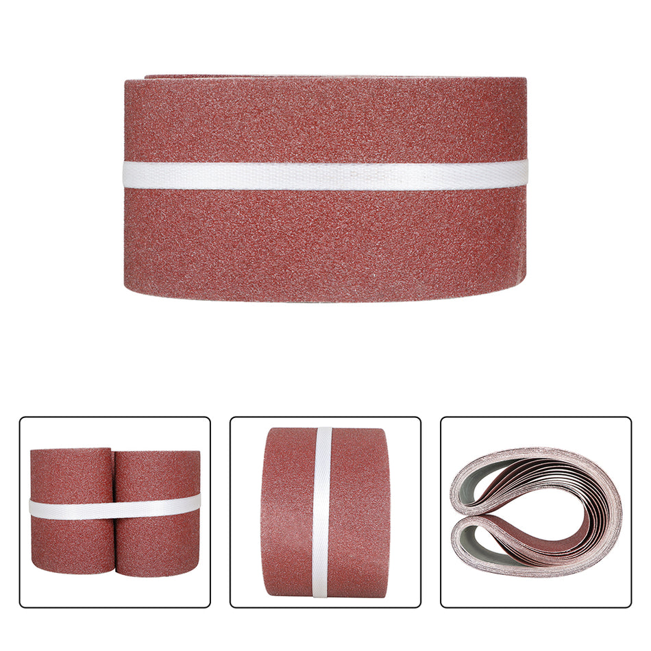 12 Pcs Sander Sandpaper 4Inx36In Sanding Belt 60/80/120/150/240/400 Grit Belt