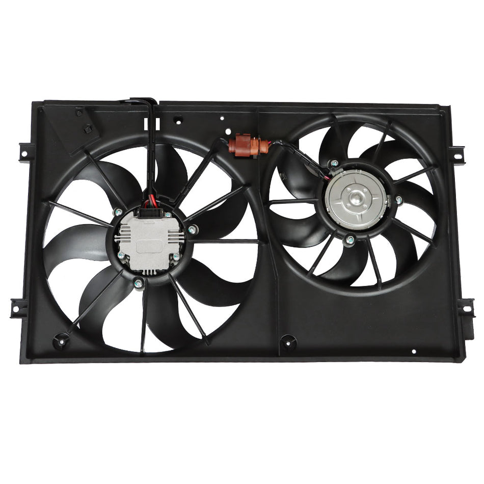 Labwork Radiator Cooling Dual Fan Assembly for VW Jetta Passat Beetle Rabbit