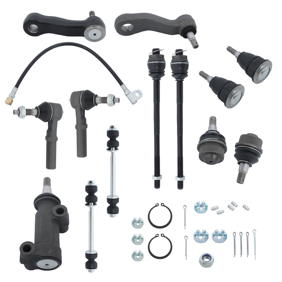 Labwork Front Suspension Kit Pitman Arm Tie Rod Ends For 2001 - 2006 GMC Yukon