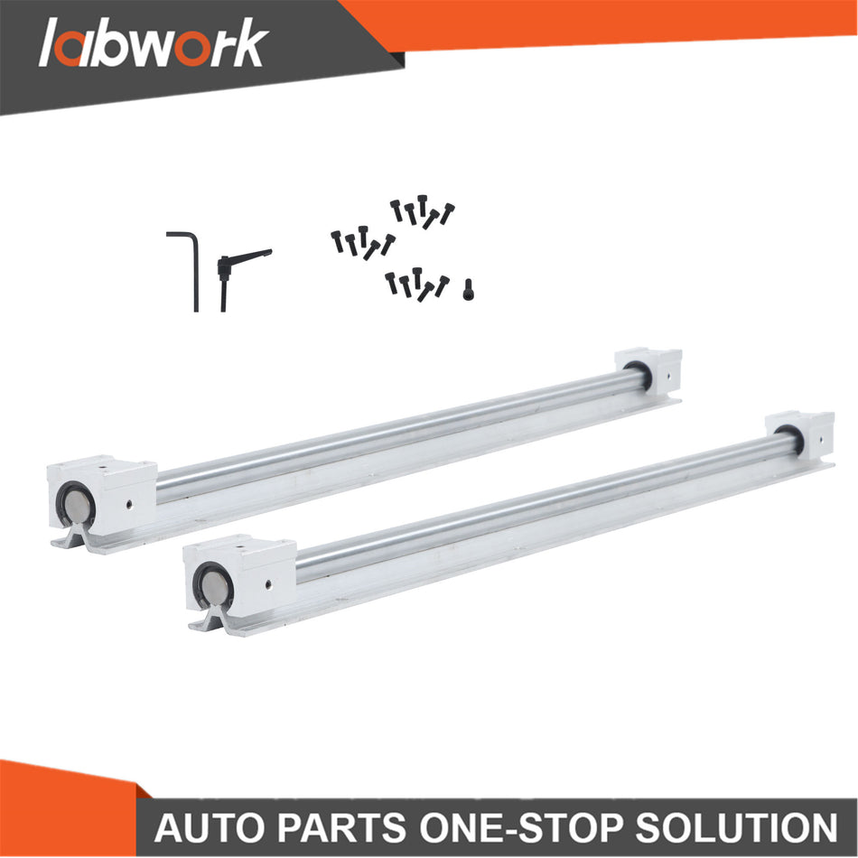 Labwork SBR20 800mm Linear Rail + 4 Square Carriage Blocks for CNC Mills