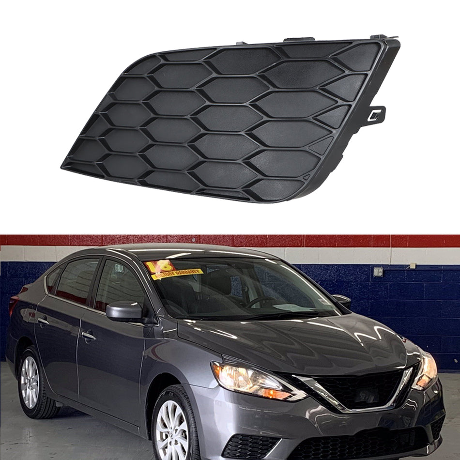Labwork Left+Right Side Front Bumper Fog Light Cover For Nissan Sentra 2016-2019